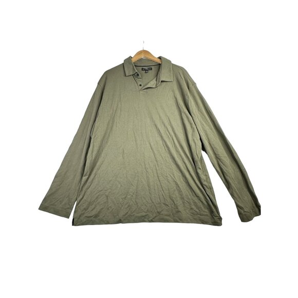 Banana Republic Mens Long Sleeve Polo Shirt‎ size XXL Green - Picture 1 of 7